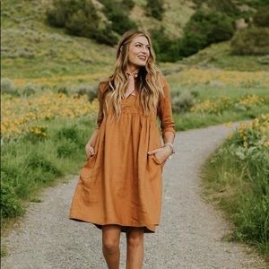 Roolee The Delacour Dress in Copper